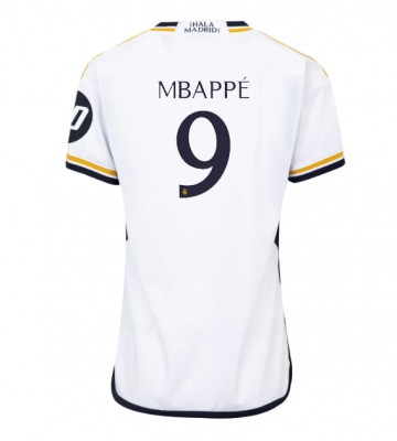 Real Madrid Kylian Mbappe #9 Replika Hjemmebanetrøje Dame 2023-24 Kortærmet
